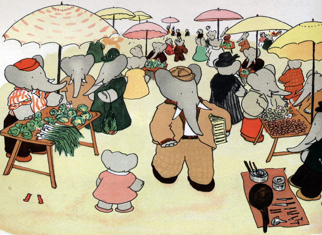 Laurent De Brunhoffs Babars Picnic Pique Nique Chez Babar 1949