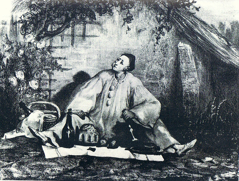 Auguste Bousquet’s Le repas de Pierrot  (1834)
