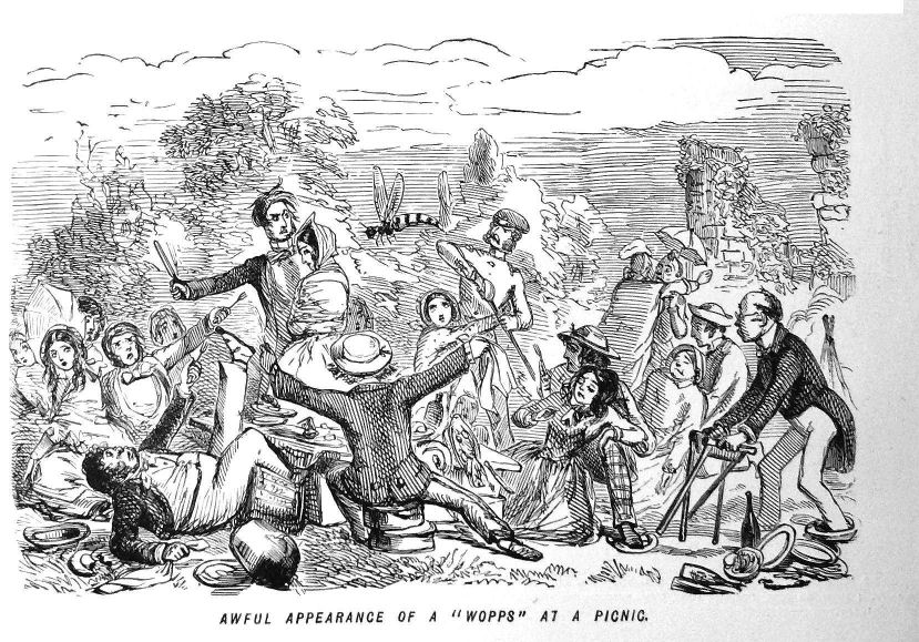 John Leech’s Awful Appearance of Wopps at a Picnic (1849)