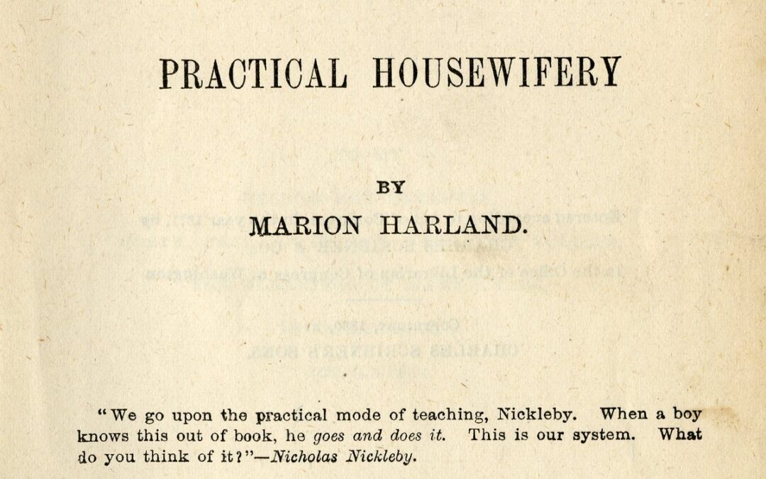 Recipe for Marion Harland’s Common Sense in the Household (1871)