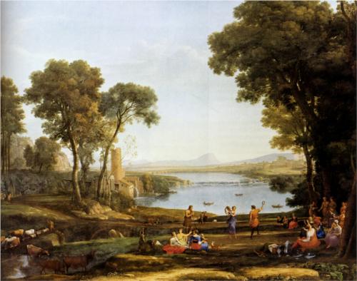 Claude’s Landscape with the Marriage of Isaac and Rebecca (1648c.)