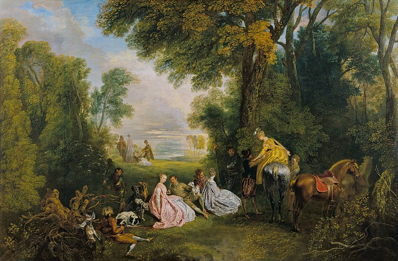 Jean-Antoine Watteau’s Rendez-vous de chasse (1717/20)