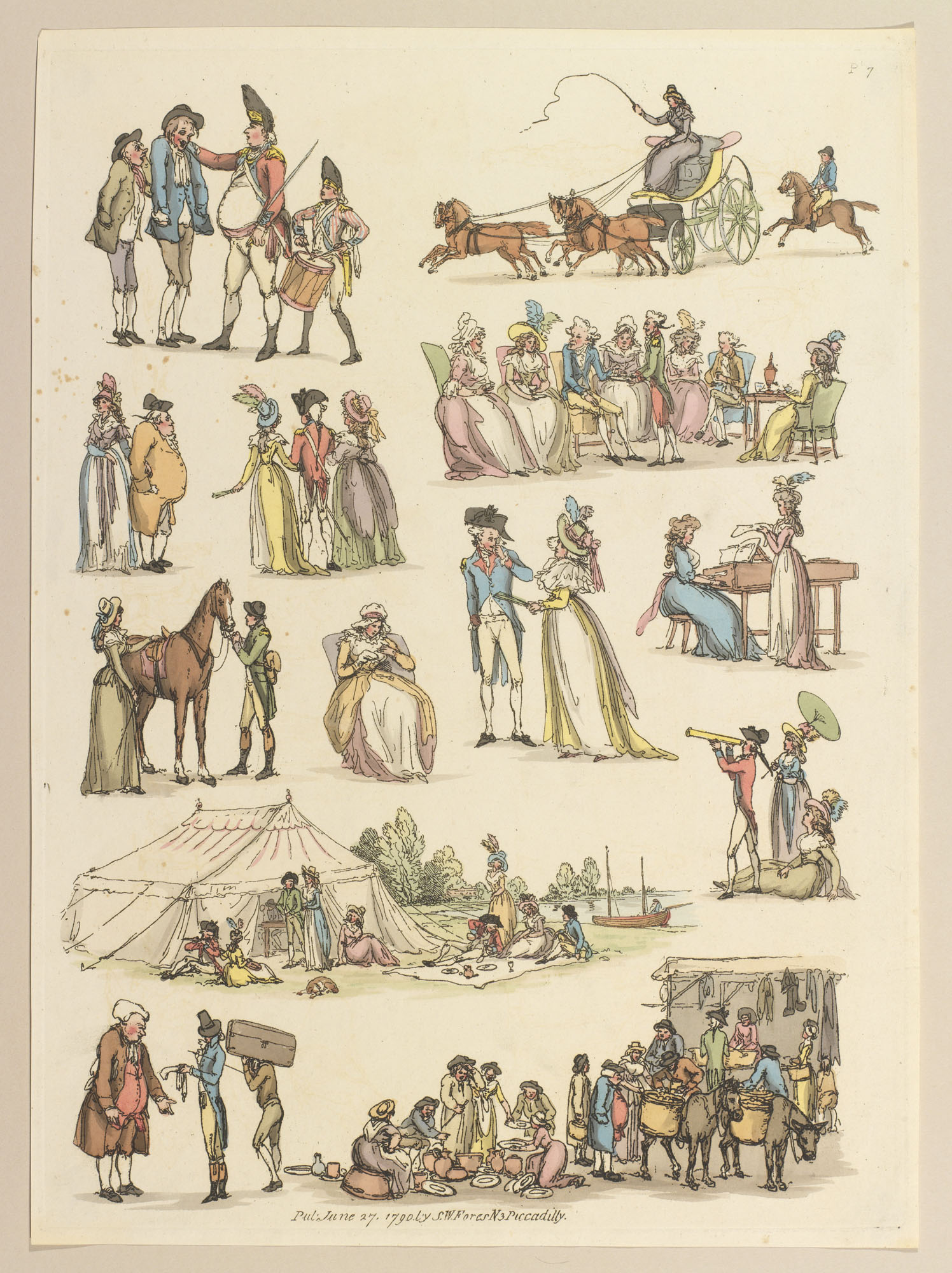 Thomas Rowlandson’s Picturesque Studies and Scenes of Everyday Life and People (1790c.)