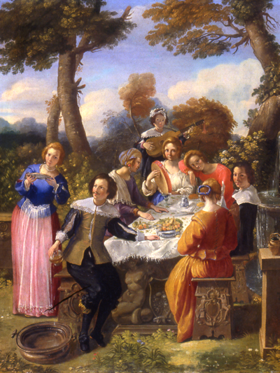 Giovanni Passeri’s  A Party Feasting (1645c.)