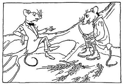 Arthur Rackham’s The City Mouse and the Country Mouse (1912)