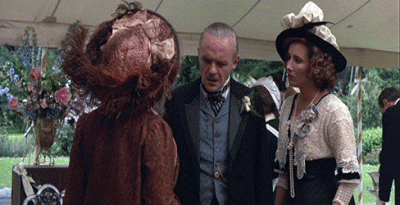 James Ivory. Howards End (1992). Screenplay by Ruth Prawer Jhabvala based on E.M. Forster’s novel (1910). Merchant Ivory productions. Henry Wilcox, appalled at Jacky Bast (Nicola Duffett) appearance Henry Wilcox (Anthony Hopkins), who denies knowing, denies knowing her.