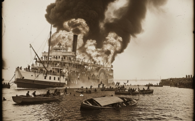 General Slocum in flamesJune 4, 1904