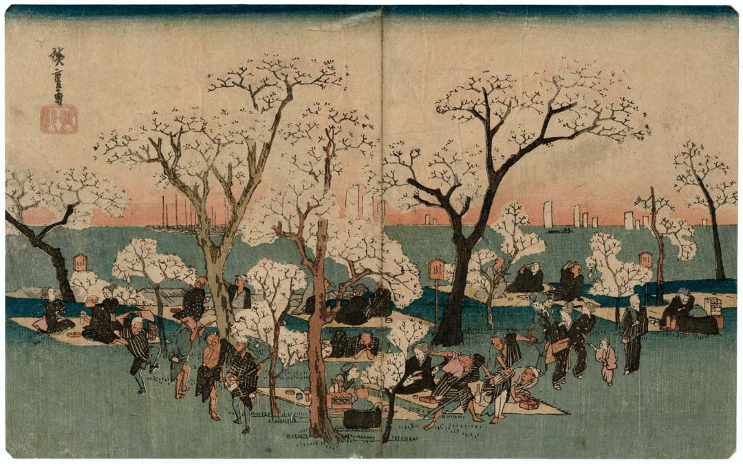 Hiroshige’s Picnic at Gotenyama  (1833)