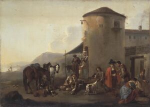 Jan Miel’s  La Merienda and Hunters at Rest (1640s/50s)