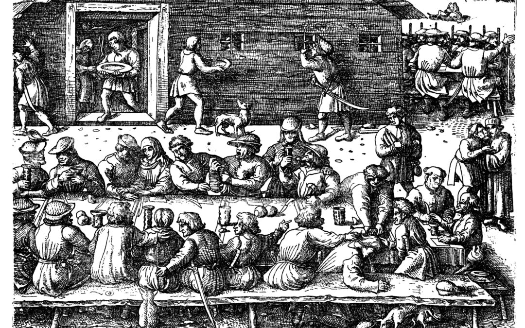 Daniel Hopfer’s  Peasants at Table at a Rustic Festival (1535c.)