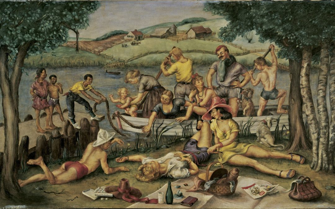 Ilse Martha Bischoff’s Picnic on a River (1937)