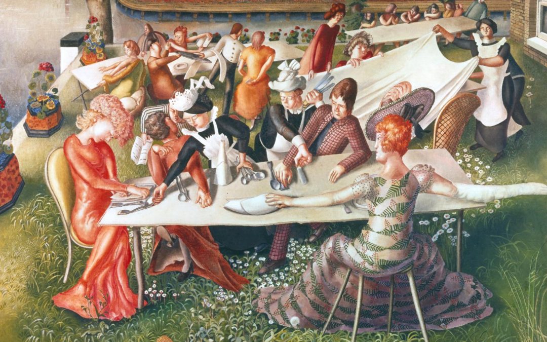 Stanley Spencer’s  Dinner on the Hotel Lawn (1957)
