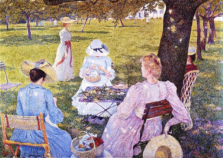 Theo Van Rysselberghe’s The Family In The Orchard (1890)
