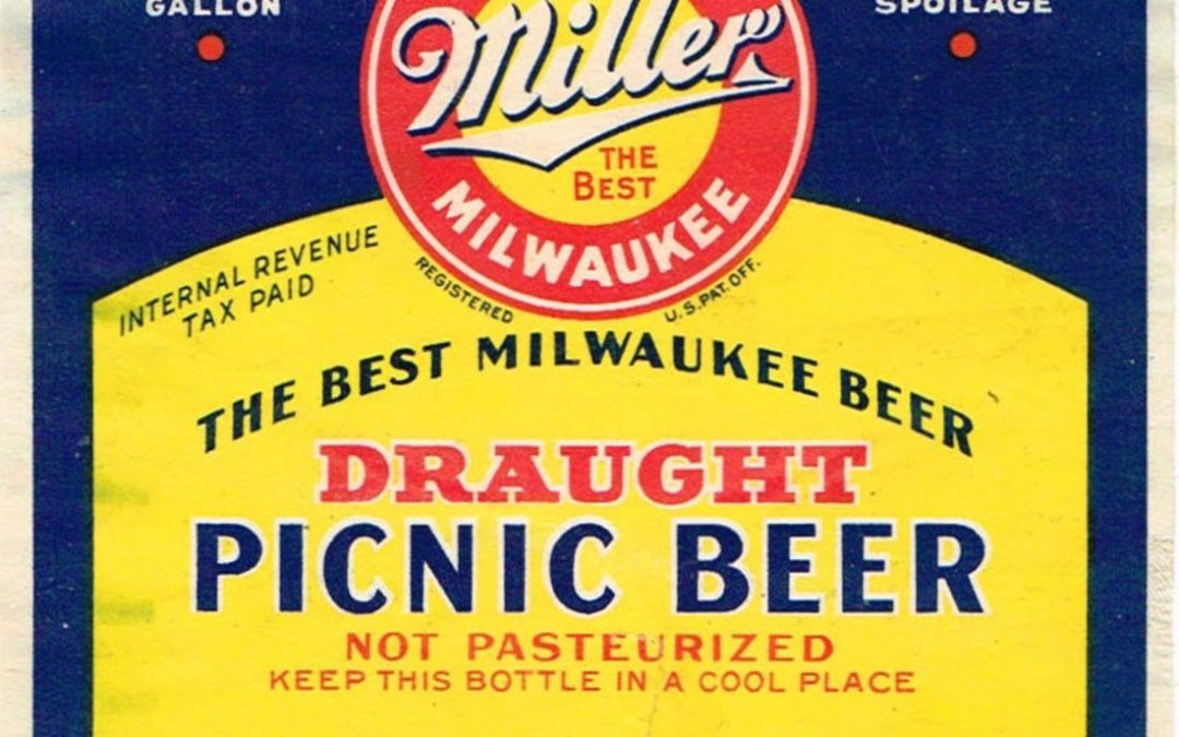 Miller Draught Picnic Beer (1935)