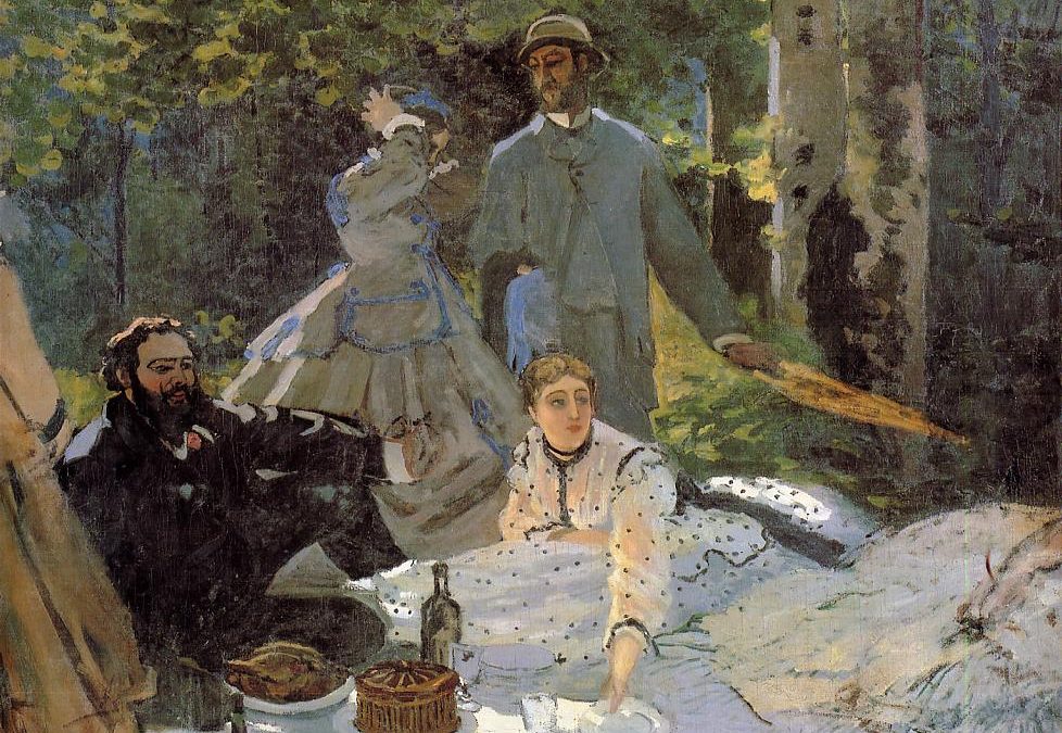 Claude Monet’s Le déjeuner sur l’herbe, or Luncheon on the Grass (1865)