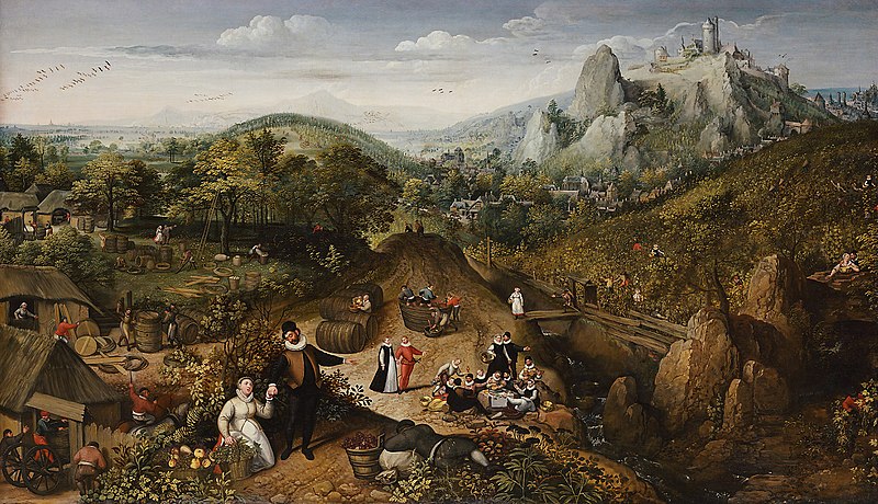 Lucas van Valckenborch’s  Herbstlandschaft (Oktober) (1585)