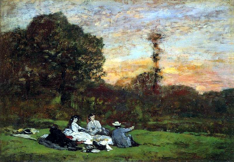 Eugène Boudin’s Luncheon Grass, the Family of Eugene Manet (1866)