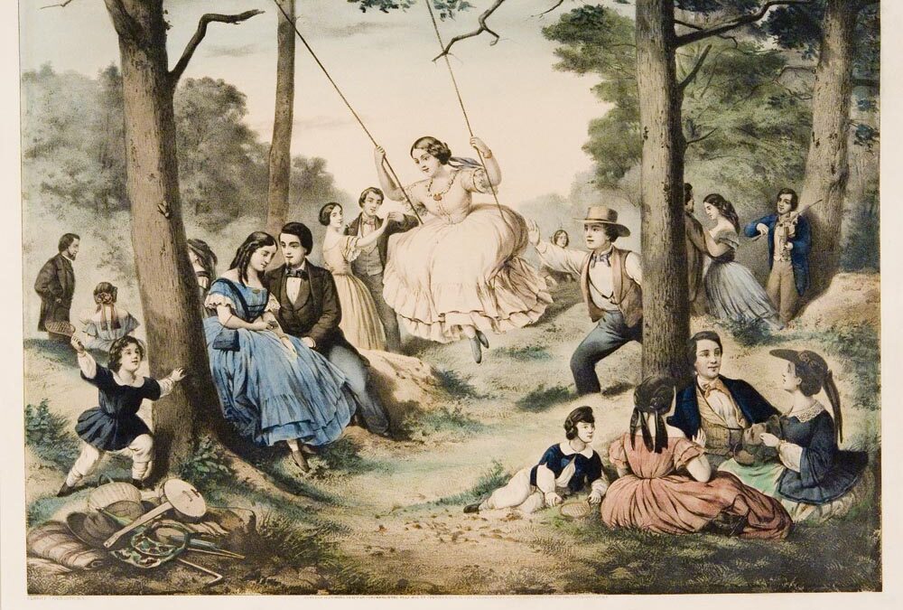 Currier & Ives’s Pic-Nic Party and Childrens Pic-Nic (1858)