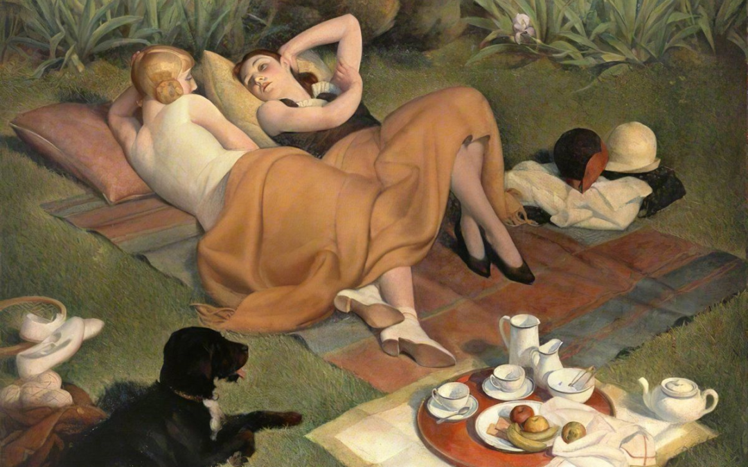 Five Picnic Paintings With Lovers